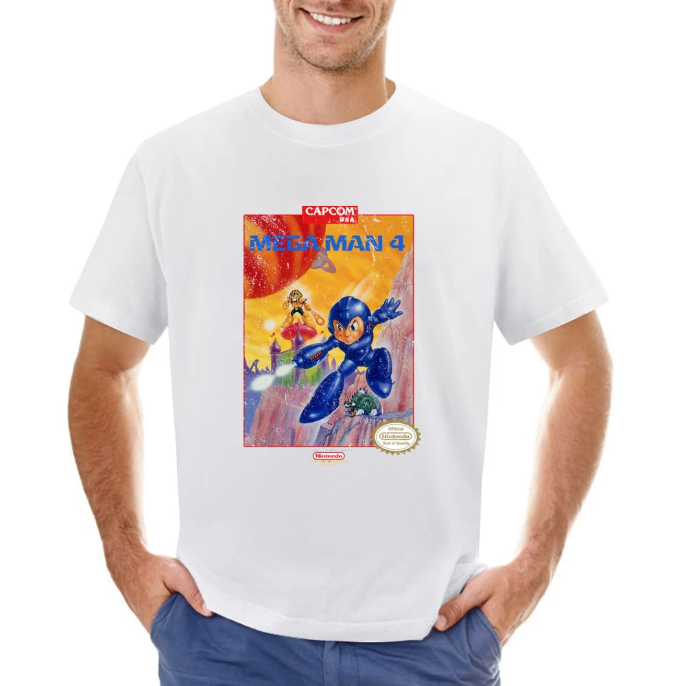 Mega Man 4 Nes Nintendo Old School Retro Video Game Fan Distressed T S Asian Size Men T-Shirt