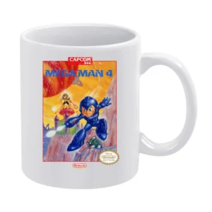 Mega Man 4 Nes Nintendo Old School Retro Video Game Fan Distressed T S White Mug