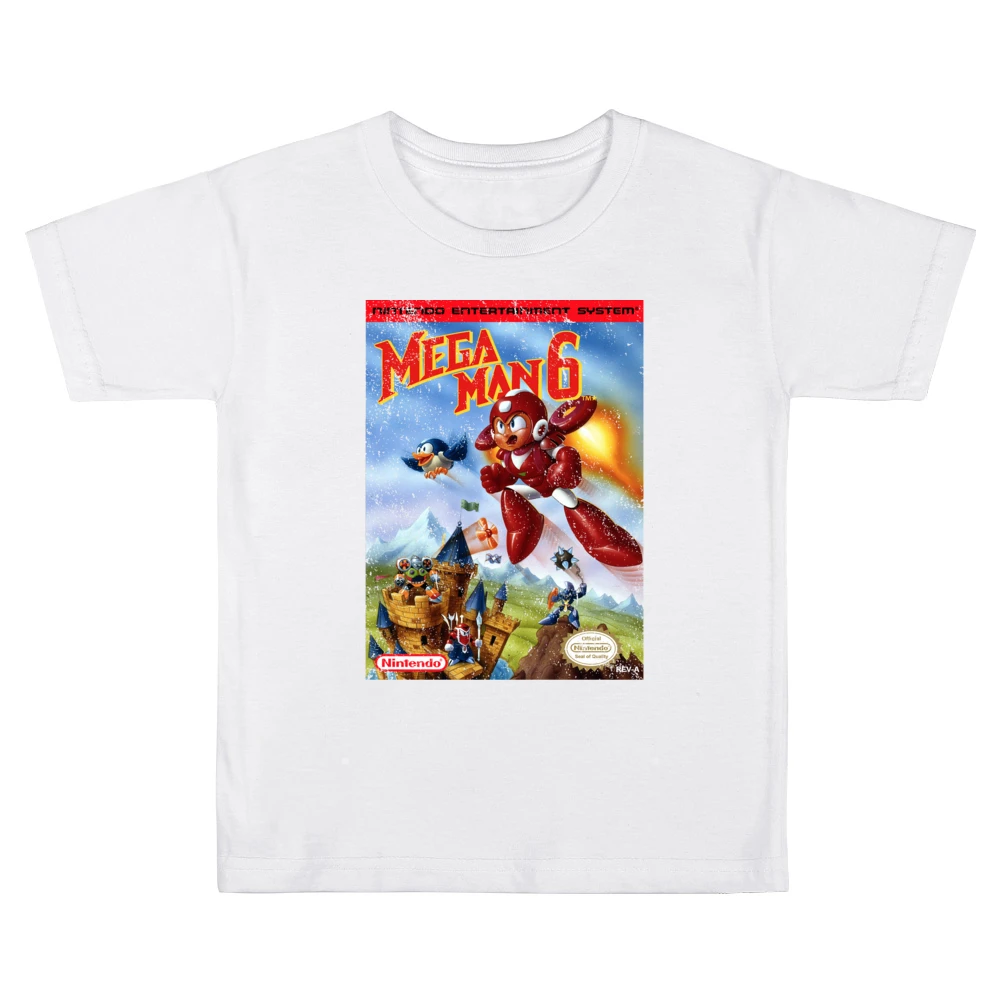 Mega Man 6 Nes Nintendo Old School Retro Video Game Fan Distressed T S Kids Boys Girls T-Shirt