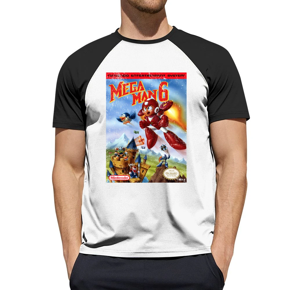 Mega Man 6 Nes Nintendo Old School Retro Video Game Fan Distressed T S Men Short Sleeve T-Shirt
