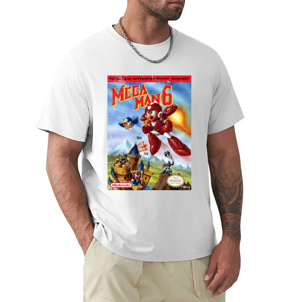Mega Man 6 Nes Nintendo Old School Retro Video Game Fan Distressed T S Premium Men T-shirt