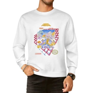 Mega Man Nes Nintendo Old School Retro Video Game Fan Distressed T Shi European Size Pullover Sweater