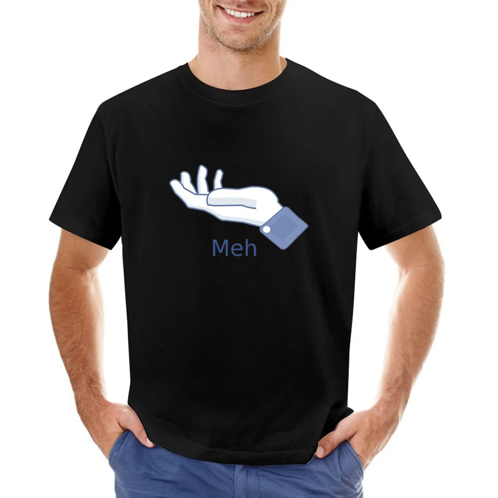 Meh sign hand finger Asian Size Men T-Shirt