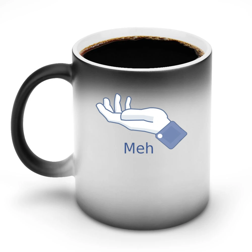 Meh sign hand finger Discoloration Mug