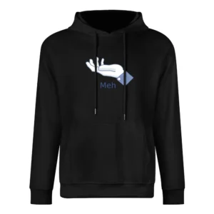 Meh sign hand finger European Size Men Hoodie