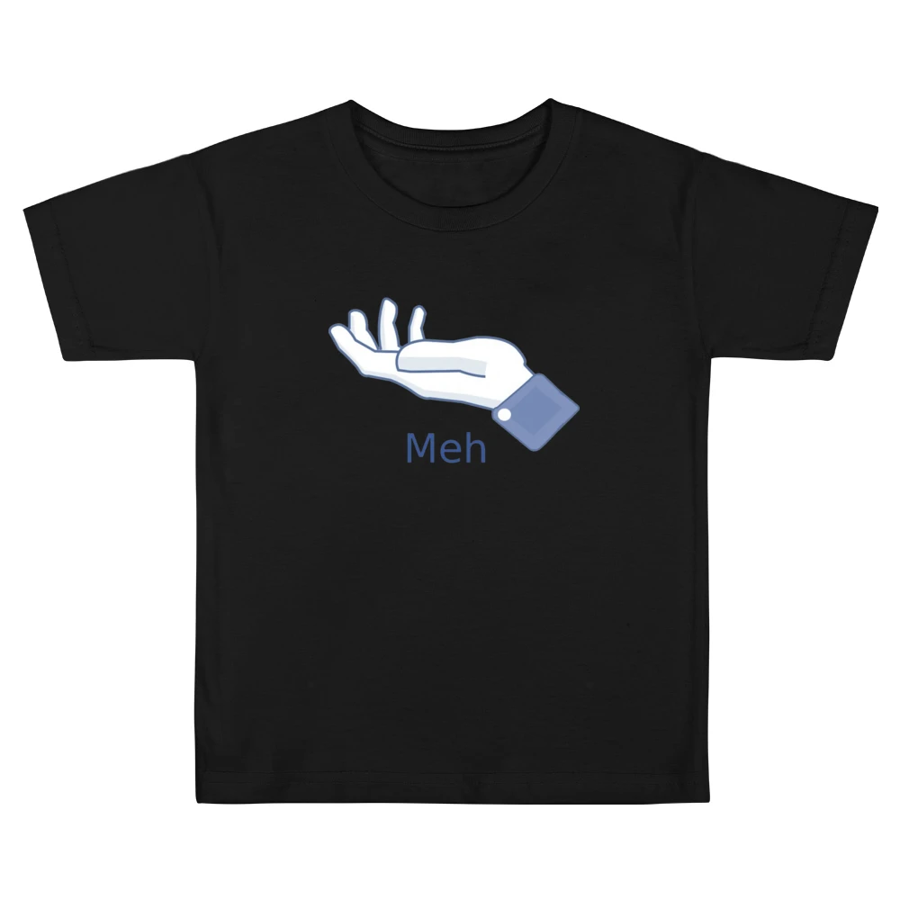 Meh sign hand finger Kids Boys Girls T-Shirt