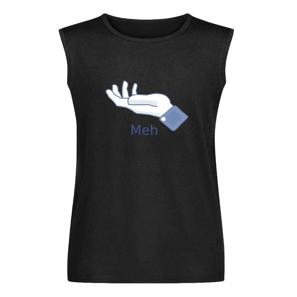 Meh sign hand finger Men Sleeveless T-Shirt
