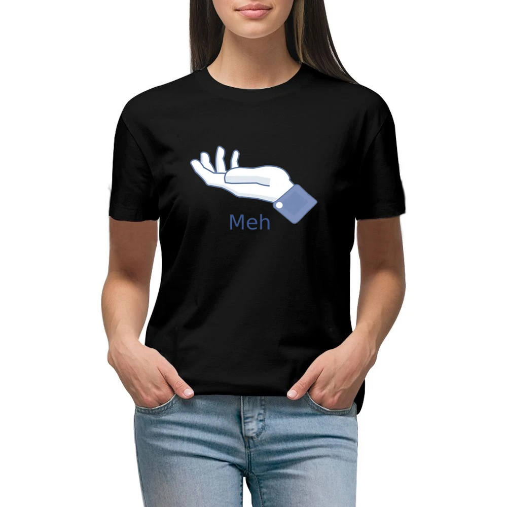 Meh sign hand finger Premium Women Ladies T-shirt