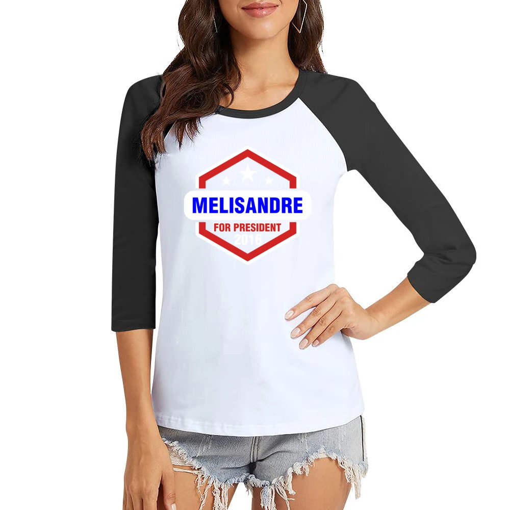 Melisandre For President 2016 Game of Thrones TV Show Women Ladies 3-4 Sleeve T-Shirt