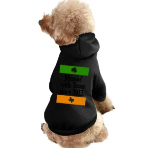 Messing With Texas Since 1913 Fun Irish Football Texas Graphic Tailgat Pet Apparel Clothes