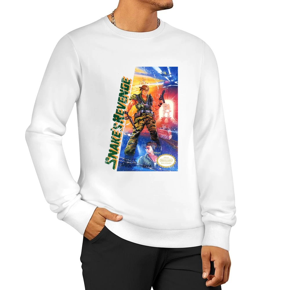 Metal Gear 2 Snake's Revenge Nes Nintendo Old School Retro Video Game Men Pullover Sweatshirt