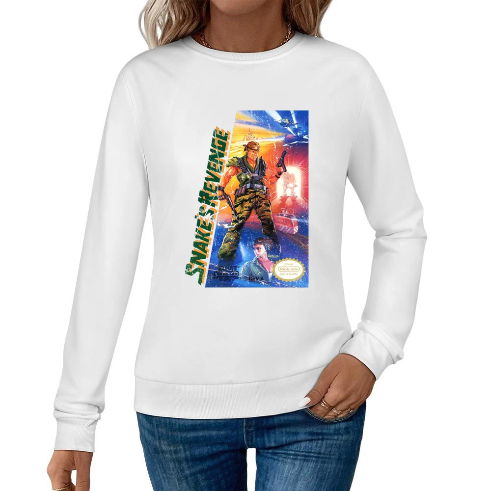 Metal Gear 2 Snake's Revenge Nes Nintendo Old School Retro Video Game Women Pullover Sweatshirt