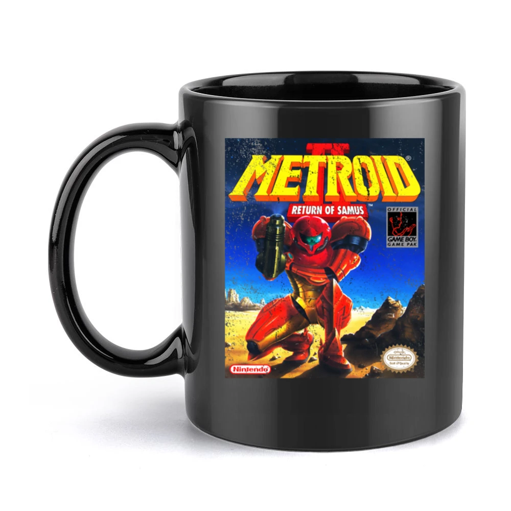 Metroid 2 Return Of Samus Game Boy Nintendo Old School Retro Video Gam Black Mug