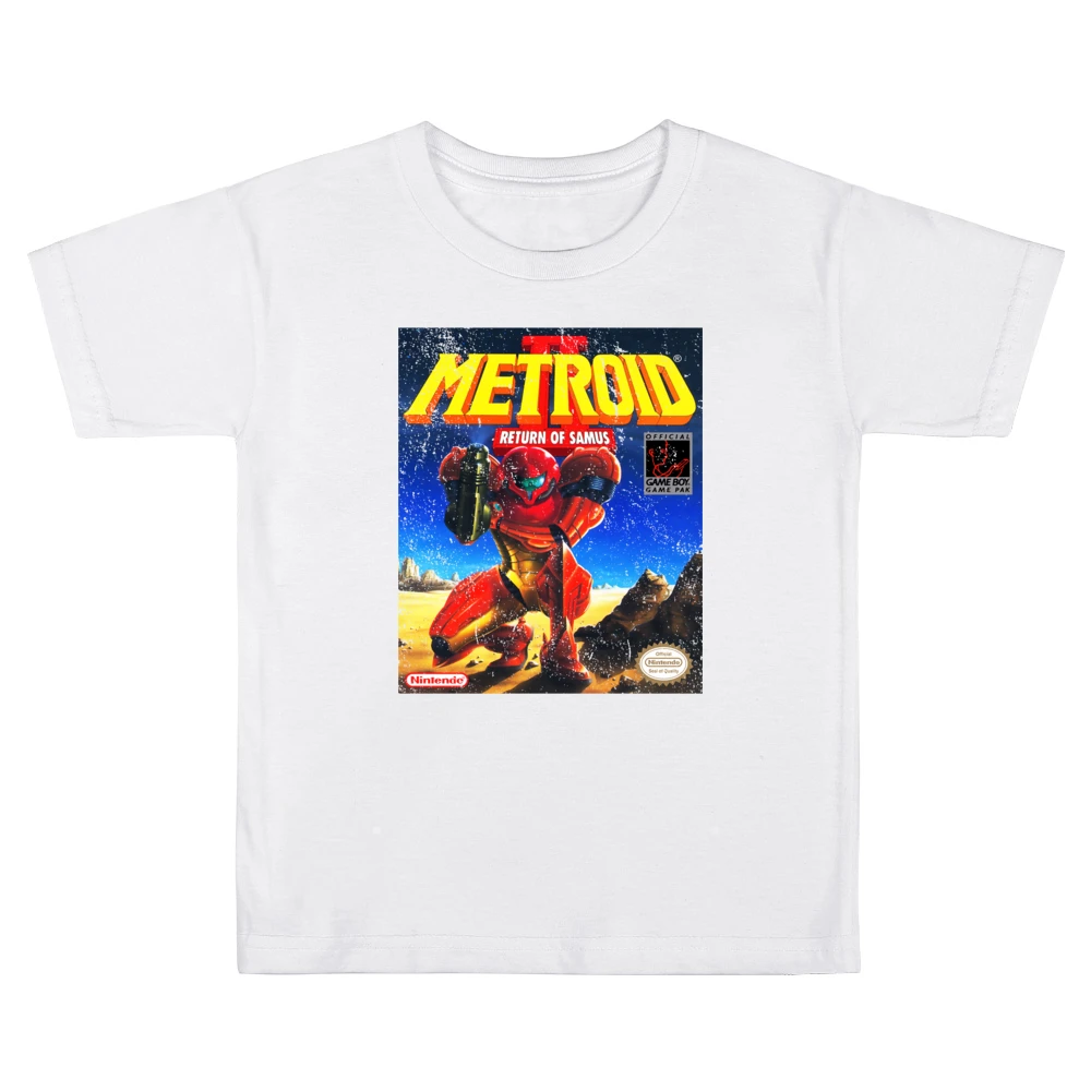 Metroid 2 Return Of Samus Game Boy Nintendo Old School Retro Video Gam Kids Boys Girls T-Shirt