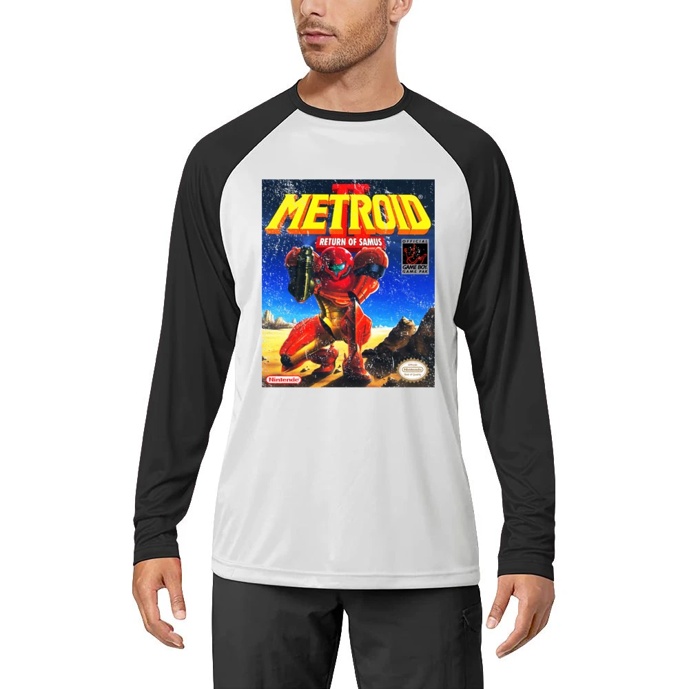 Metroid 2 Return Of Samus Game Boy Nintendo Old School Retro Video Gam Men Long Sleeve T-Shirt