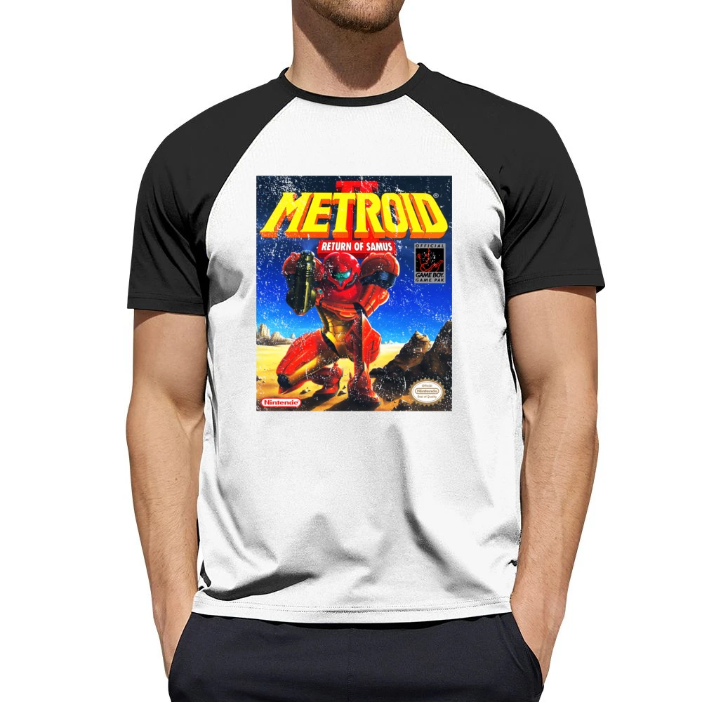 Metroid 2 Return Of Samus Game Boy Nintendo Old School Retro Video Gam Men Short Sleeve T-Shirt