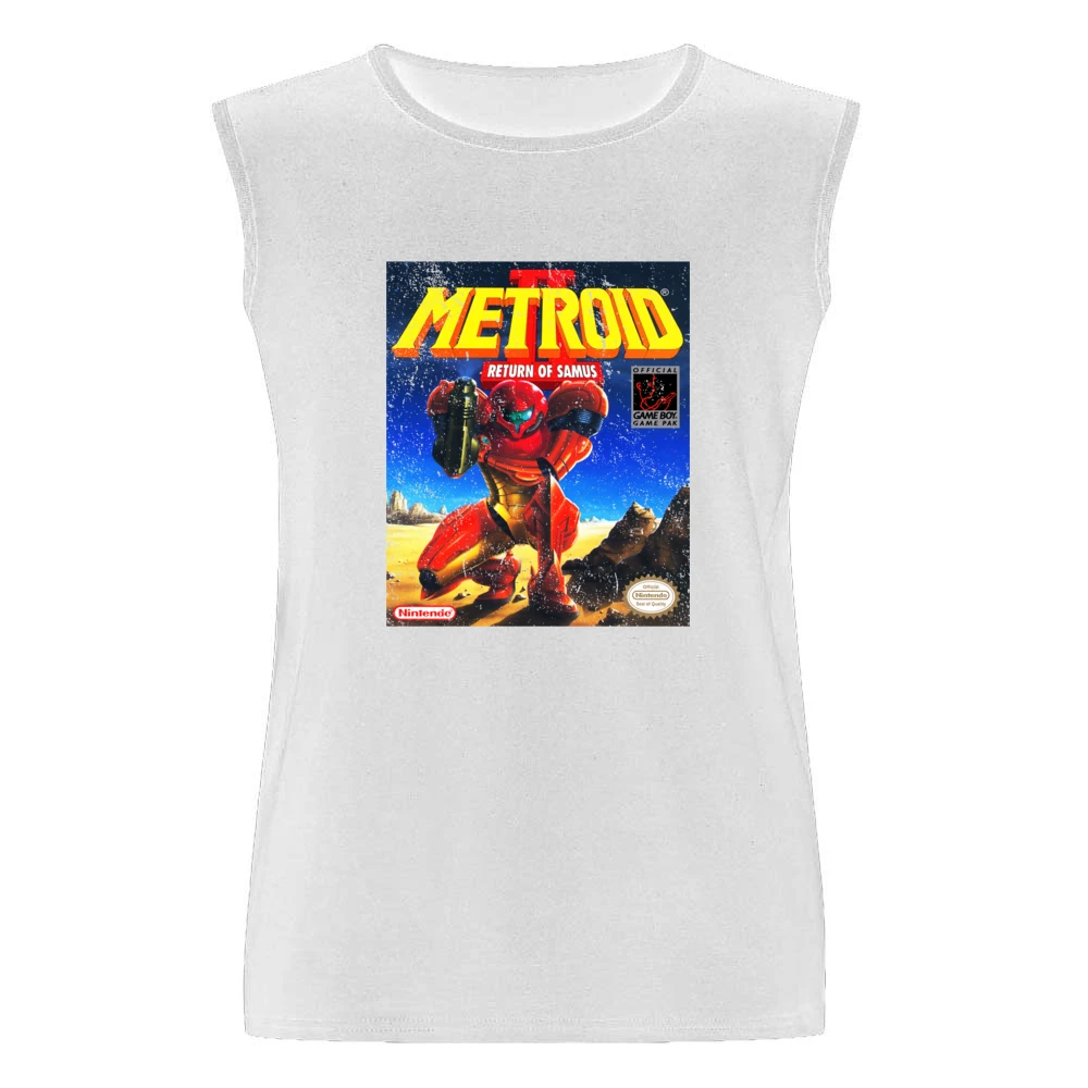Metroid 2 Return Of Samus Game Boy Nintendo Old School Retro Video Gam Men Sleeveless T-Shirt