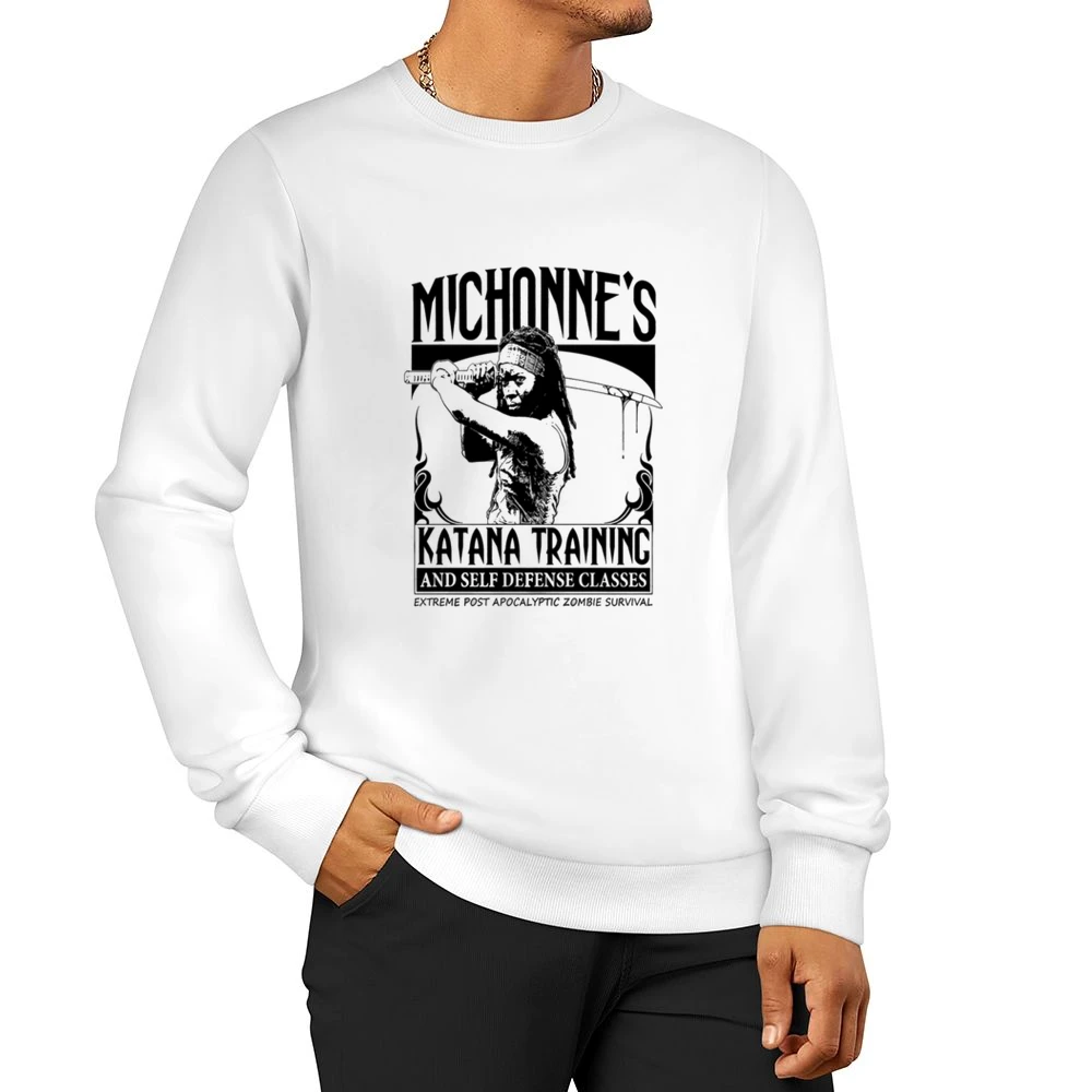 Michonne's Training Tshirt Men Pullover Sweatshirt