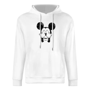 Mickey Mouse Middle Fingers Fun Graphic Tee Shirt European Size Men Hoodie