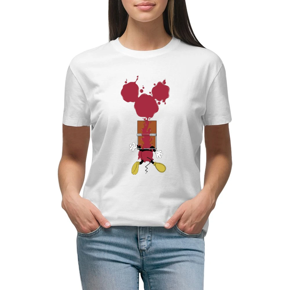 Mickey Mouse Trapped funny Premium Women Ladies T-shirt