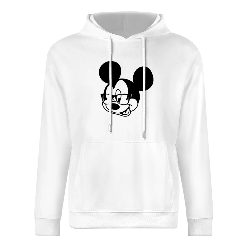 Mickey Nerd Glasses Wink Cute Mouse Geek Graphic European Size Men Hoodie