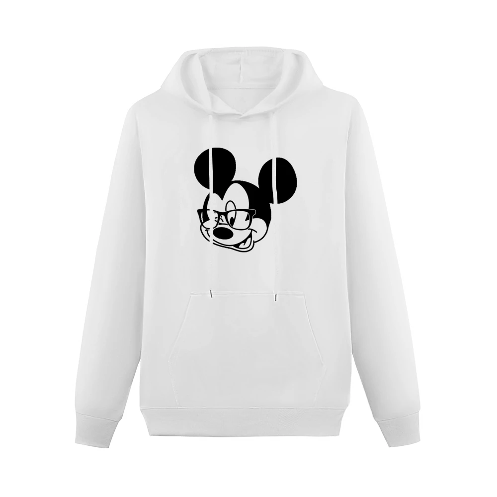 Mickey Nerd Glasses Wink Cute Mouse Geek Graphic Men Hoodie With Pocket