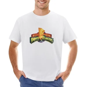 Mighty Morphin Power Rangers Fun Cool Vintage Retro Graphic Distressed Asian Size Men T-Shirt