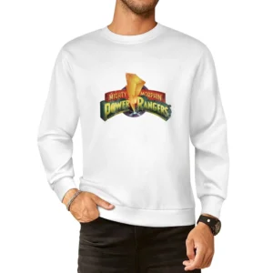 Mighty Morphin Power Rangers Fun Cool Vintage Retro Graphic Distressed European Size Pullover Sweater
