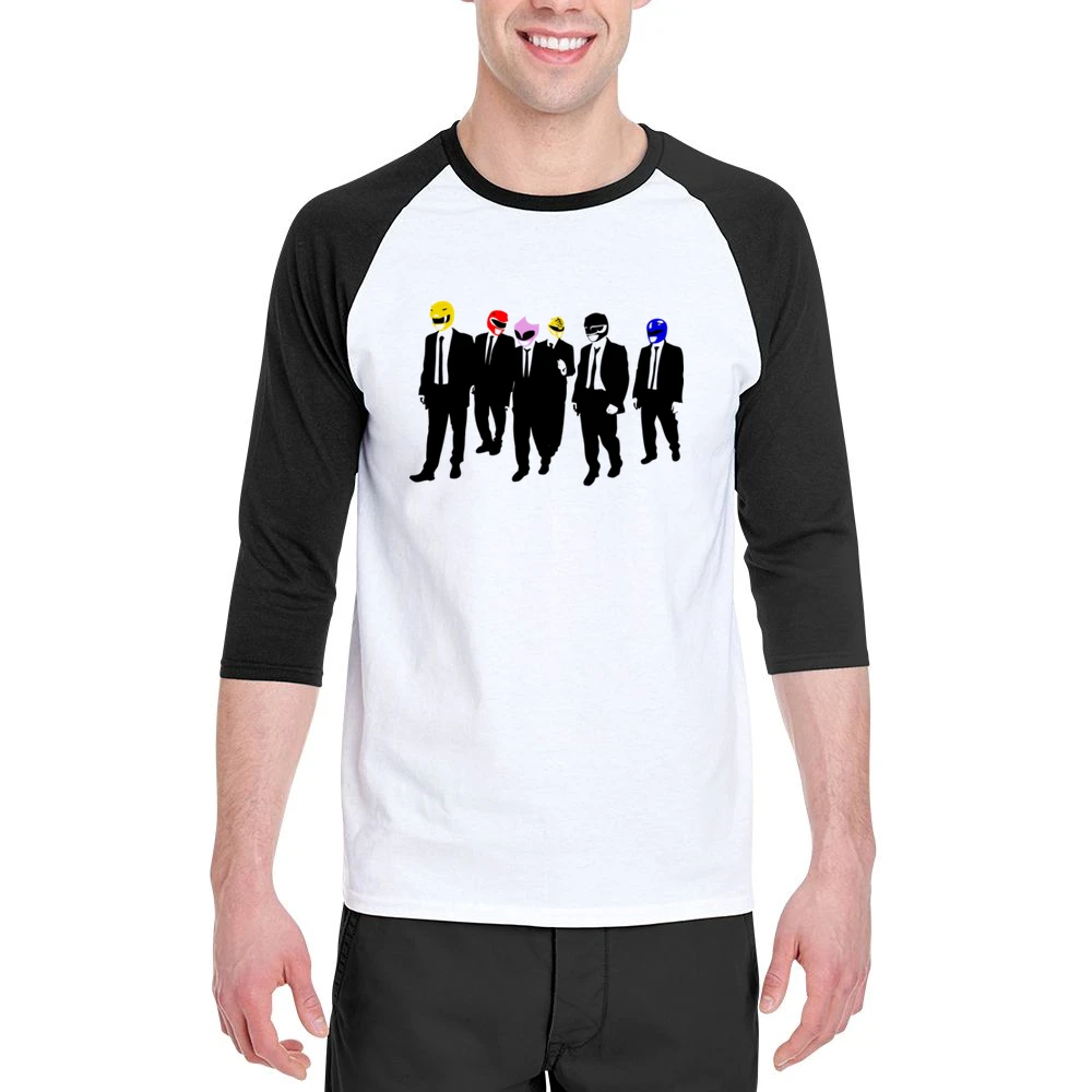 Mighty Morphin reservoir dog power ranger parody funny Men 3/4 Sleeve T-Shirt