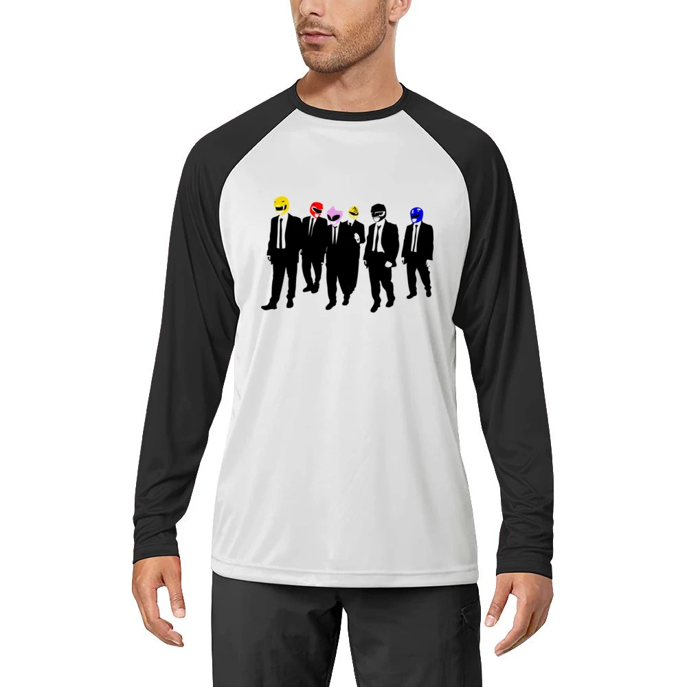 Mighty Morphin reservoir dog power ranger parody funny Men Long Sleeve T-Shirt