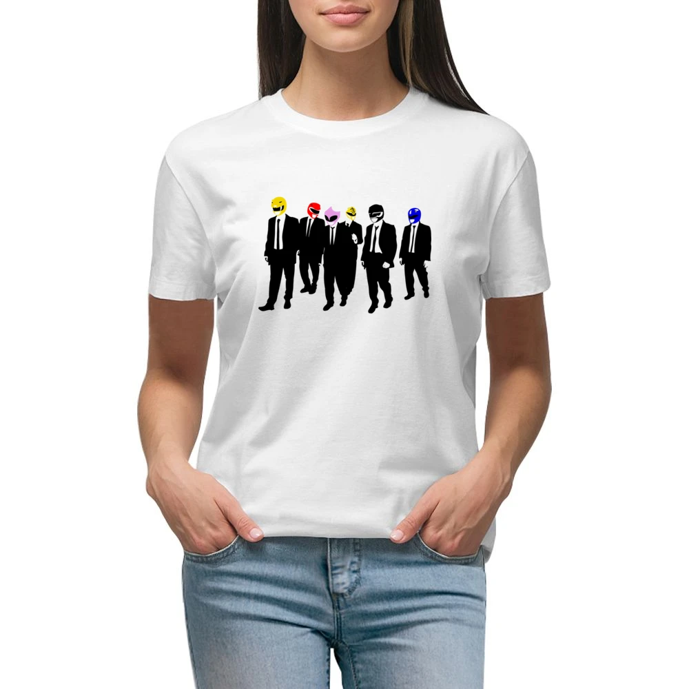 Mighty Morphin reservoir dog power ranger parody funny Premium Women Ladies T-shirt