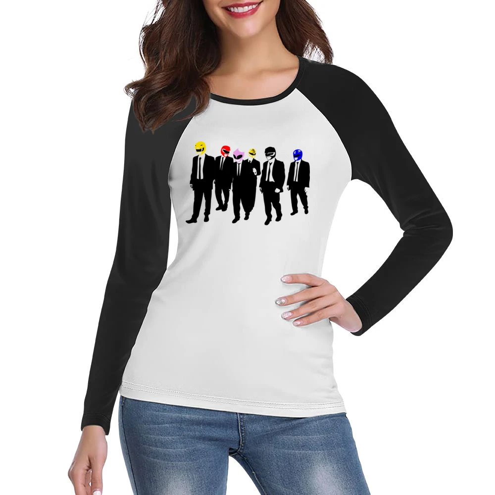 Mighty Morphin reservoir dog power ranger parody funny Women Ladies Long Sleeve T-Shirt