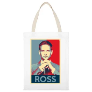 Mike Ross Funny Obama Hope Parody Poster Political Suits Graphic TV Sh White Canvas Tote Shopping Bag