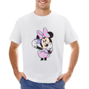 Minnie Mouse Vintage Selfie Popular Distressed Graphic Disney Fan T Sh Asian Size Men T-Shirt