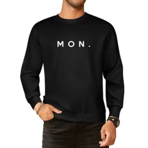 Monday Fun Short Form Days Of The Week Popular Graphic European Size Pullover Sweater