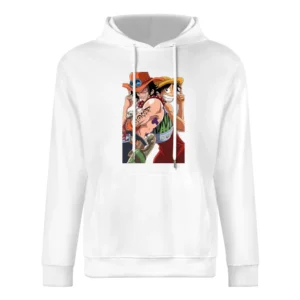Monkey D Luffy and portgas D Ace one pice anime manga European Size Men Hoodie