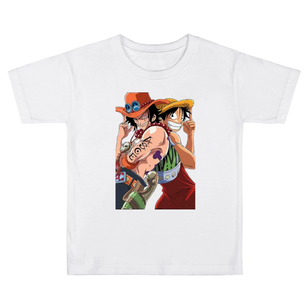 Monkey D Luffy and portgas D Ace one pice anime manga Kids Boys Girls T-Shirt