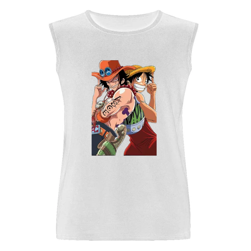 Monkey D Luffy and portgas D Ace one pice anime manga Men Sleeveless T-Shirt