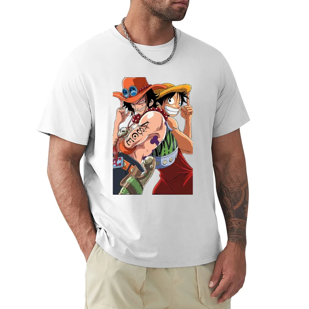Monkey D Luffy and portgas D Ace one pice anime manga Premium Men T-shirt