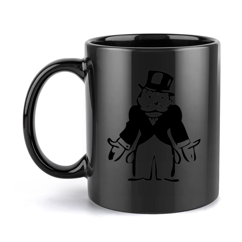 Monopoly Man Empty Pockets Classic Fun Graphic Game Tee Shirt Black Mug