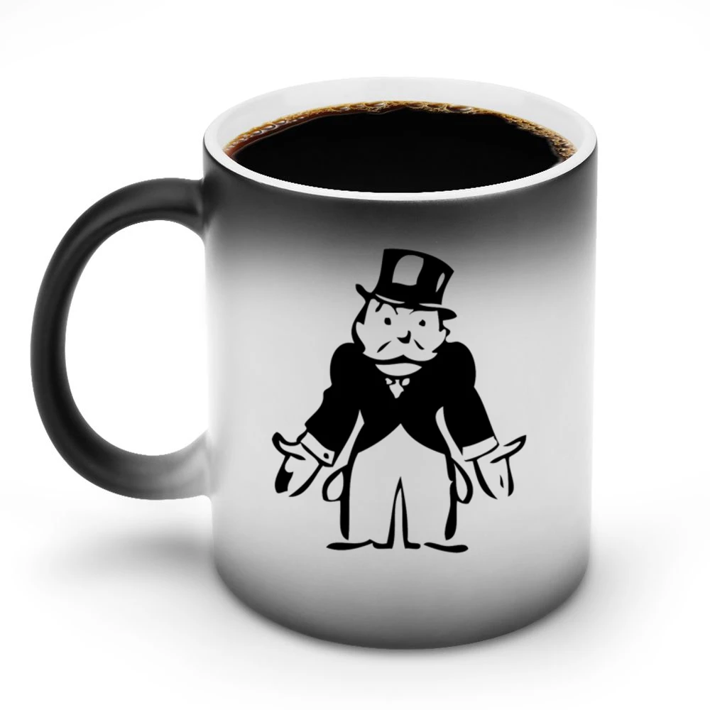 Monopoly Man Empty Pockets Classic Fun Graphic Game Tee Shirt Discoloration Mug