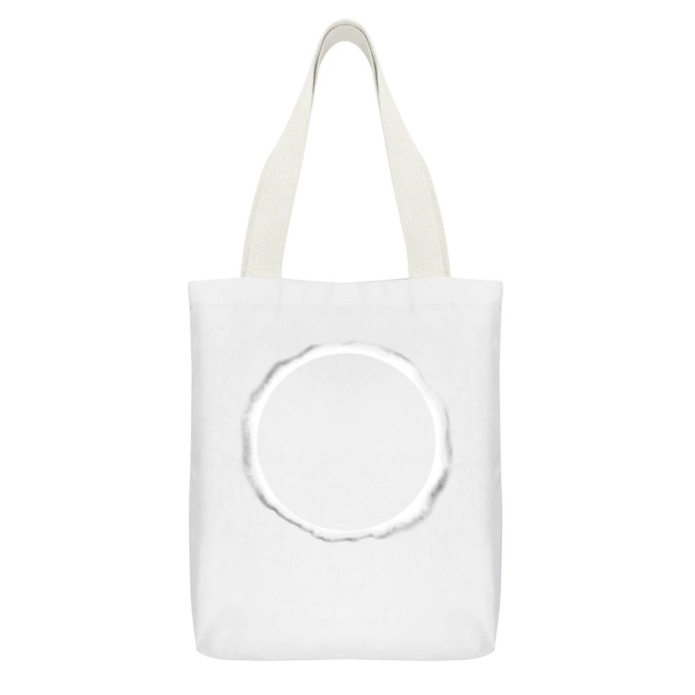 Moon Eclipse Dan Howell Popular Video Blogger Fun Graphic Tee Shirt White Canvas Tote Shopping Bag With Interior Pocket
