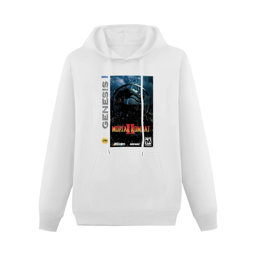 Mortal Kombat 2 Sega Genesis Old School Retro Video Game Fan Distresse Men Hoodie With Pocket