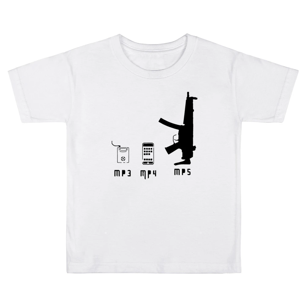 Mp3 Mp4 Mp5 Types Funny Kids Boys Girls T-Shirt
