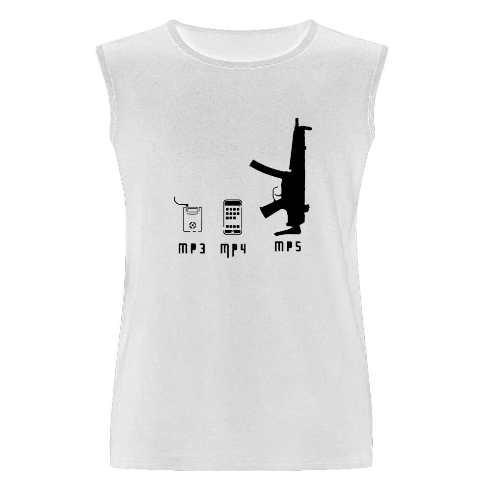 Mp3 Mp4 Mp5 Types Funny Men Sleeveless T-Shirt