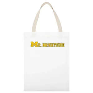 Mr Brightside Michigan Football Fan White Canvas Tote Shopping Bag