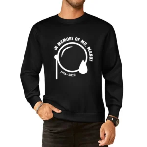 Mr Peanut In Memory Of Rip Planters Peanuts European Size Pullover Sweater