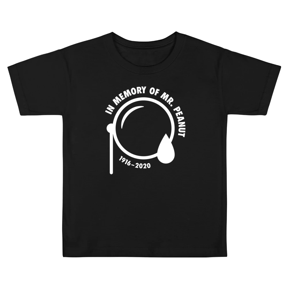 Mr Peanut In Memory Of Rip Planters Peanuts Kids Boys Girls T-Shirt