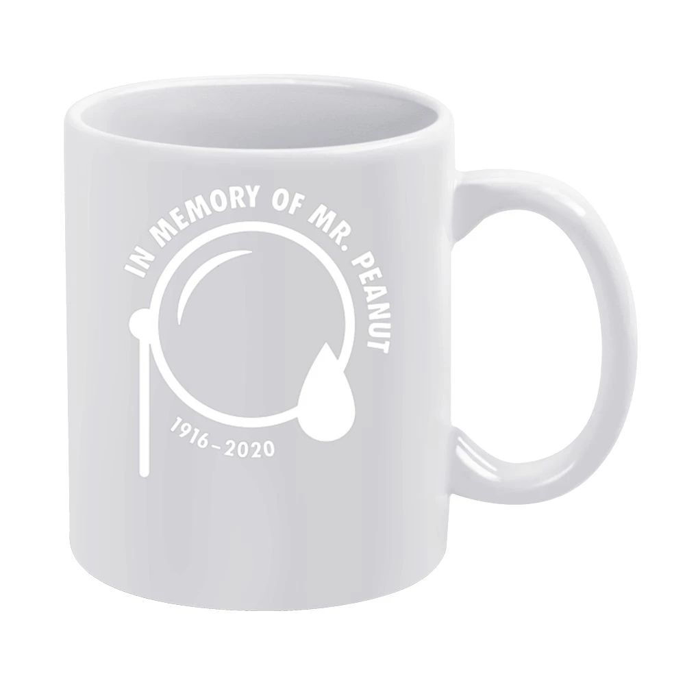 Mr Peanut In Memory Of Rip Planters Peanuts White Mug