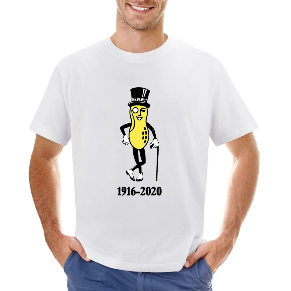Mr Peanut Rip Planters Peanuts Pop Culture Food Black Asian Size Men T-Shirt